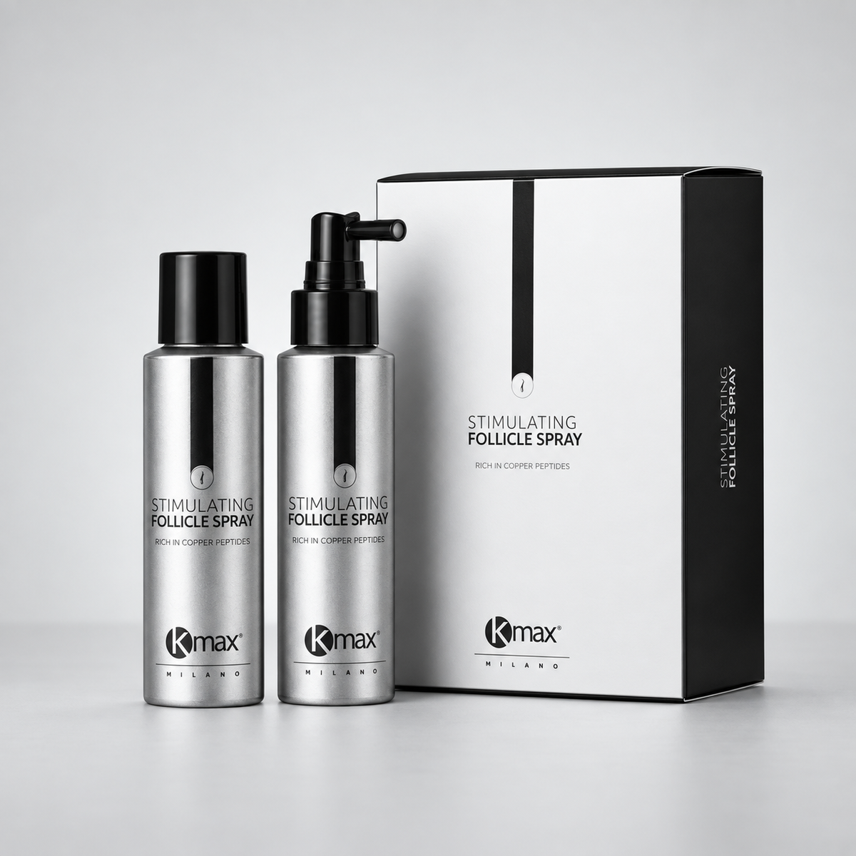 Kmax Spray para Cuero Cabelludo y Folículos con Péptidos de Cobre - KMAX FIBRAS CAPILARES - cosmética natural