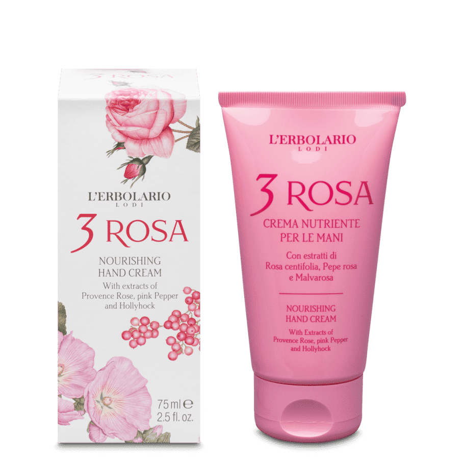 L'Erbolario 3 Rosa Crema de Manos Nutritiva 75ml