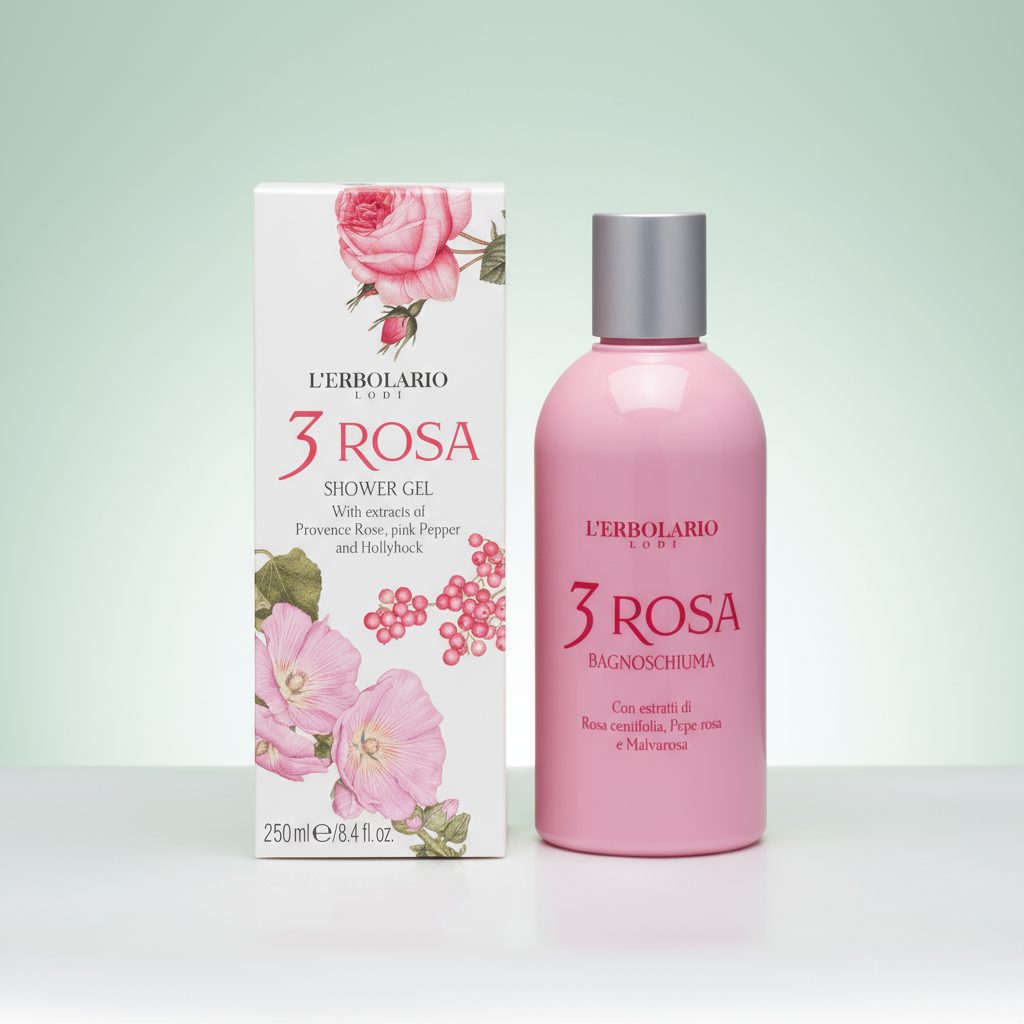 L'Erbolario 3 Rosa Gel de Baño 250ml