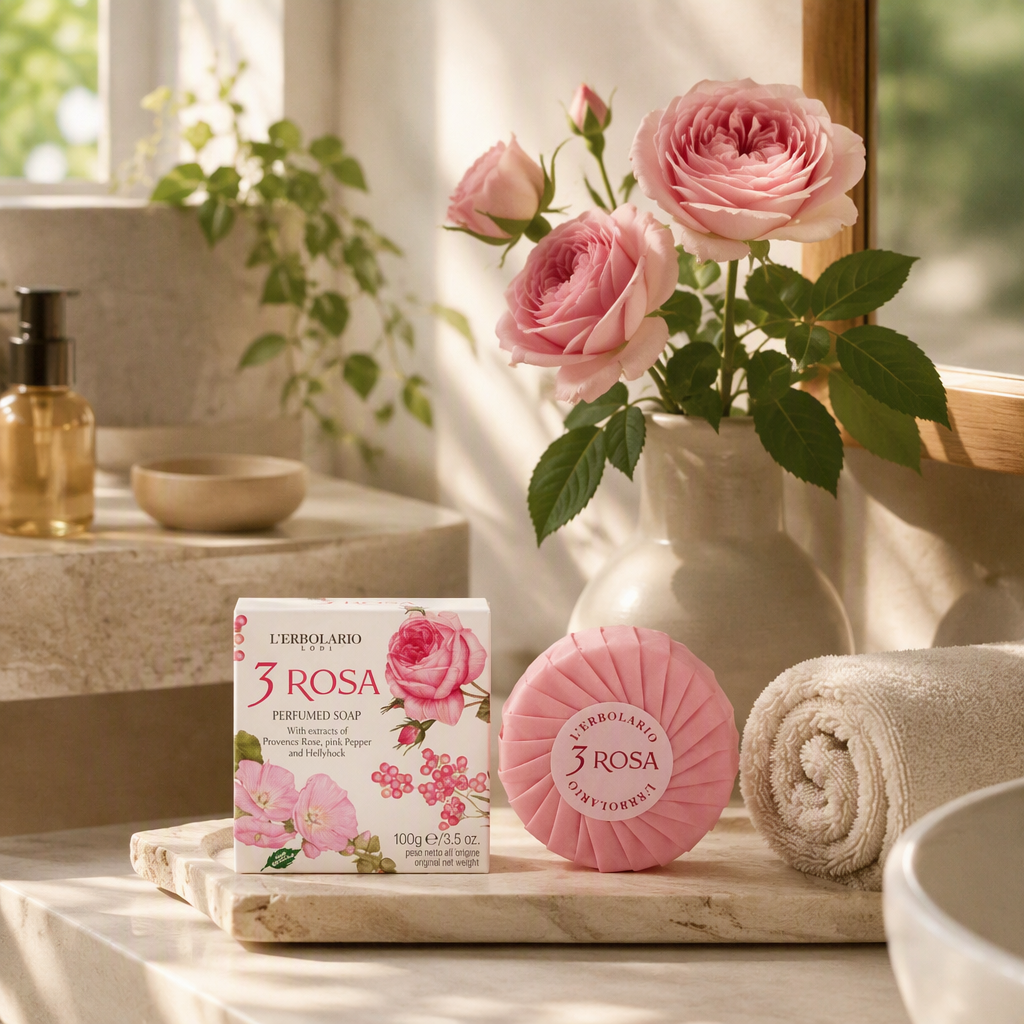 L'Erbolario 3 Rosa Jabón de Manos Perfumado 100gr - L'ERBOLARIO - cosmética natural