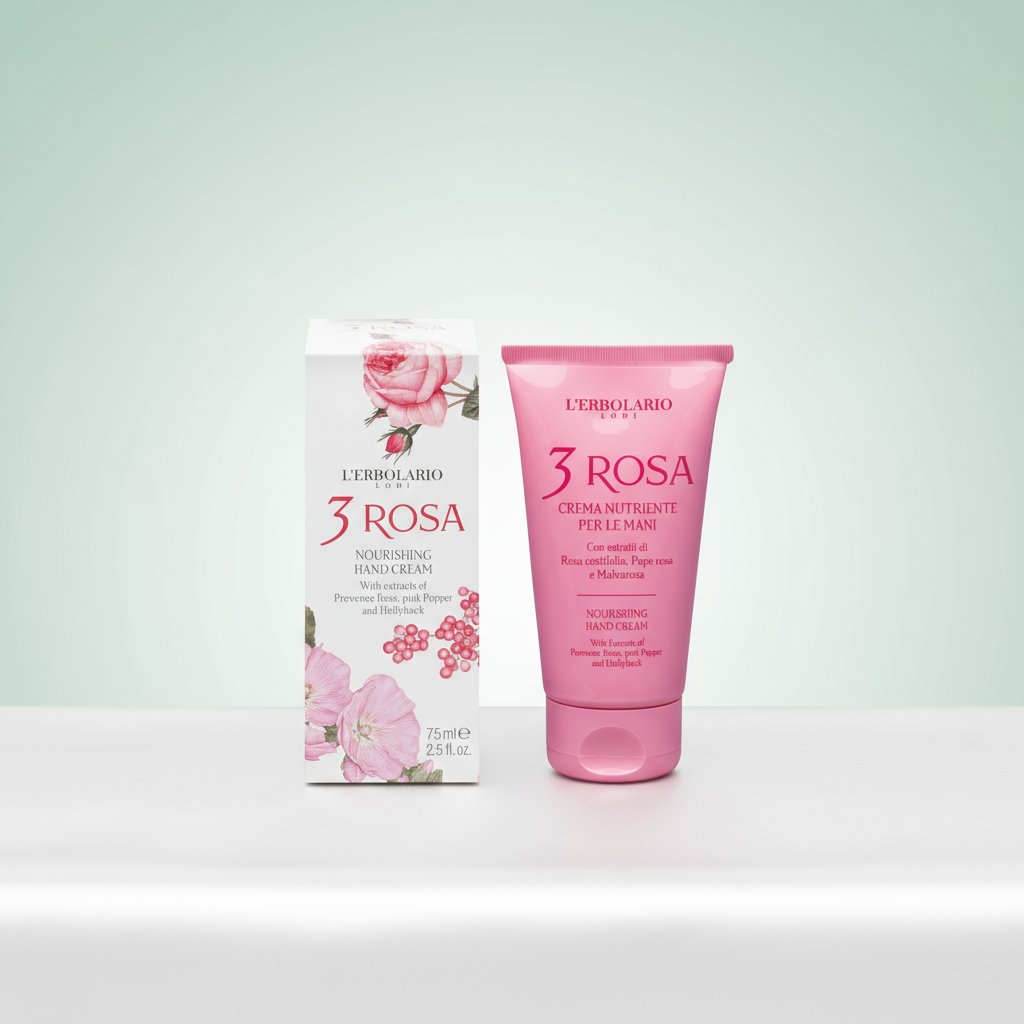 L'Erbolario 3 Rosa Crema de Manos Nutritiva 75ml
