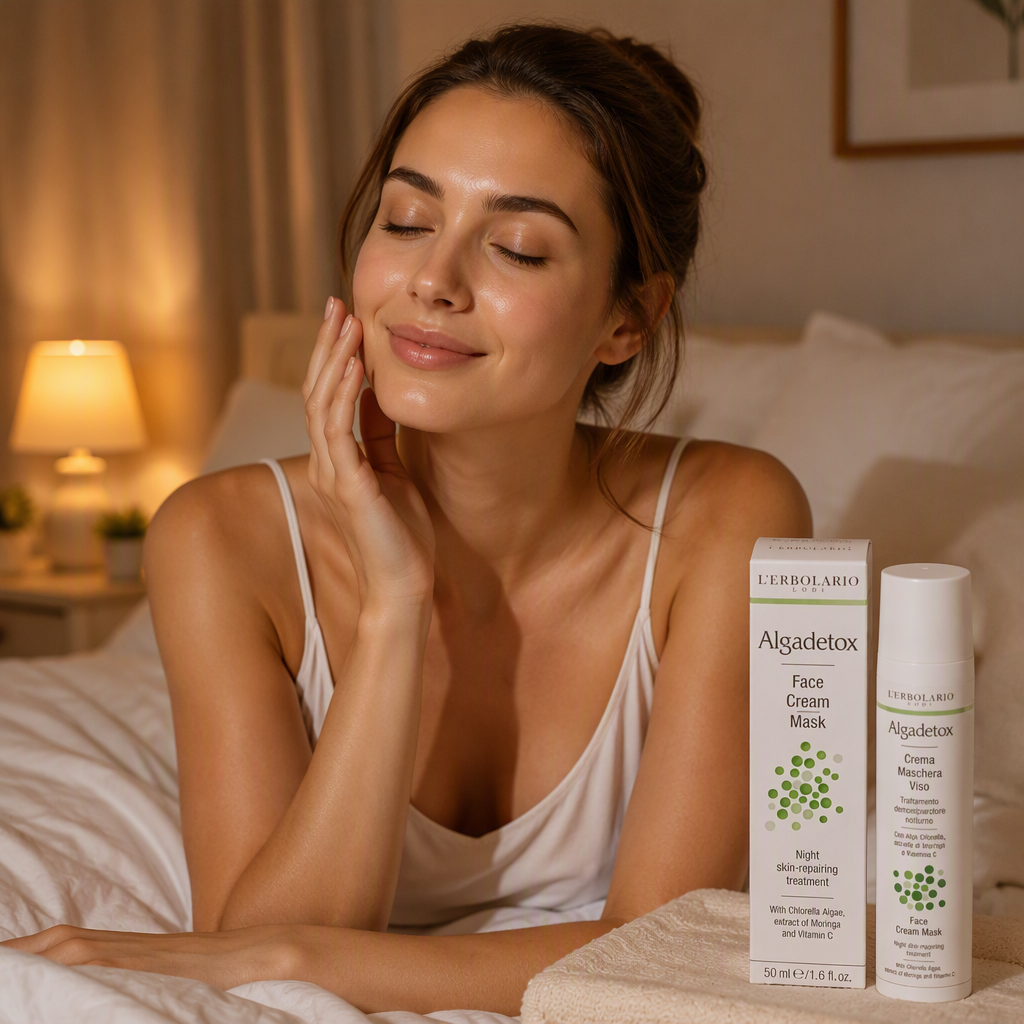L'Erbolario Mascarilla Crema Facial de Noche Algadetox 50ml - L'ERBOLARIO - cosmética natural