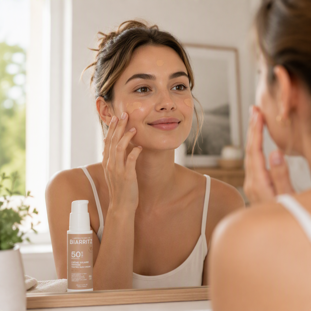 Laboratoires de Biarritz Crema Solar Facial Color Beige SPF50 50ml - LABORATOIRES DE BIARRITZ - cosmética natural