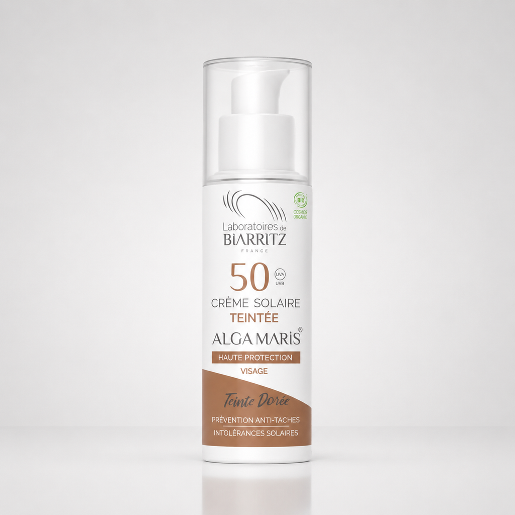 Laboratoires de Biarritz Crema Solar Facial Color Dorado SPF50 50ml - LABORATOIRES DE BIARRITZ - cosmética natural