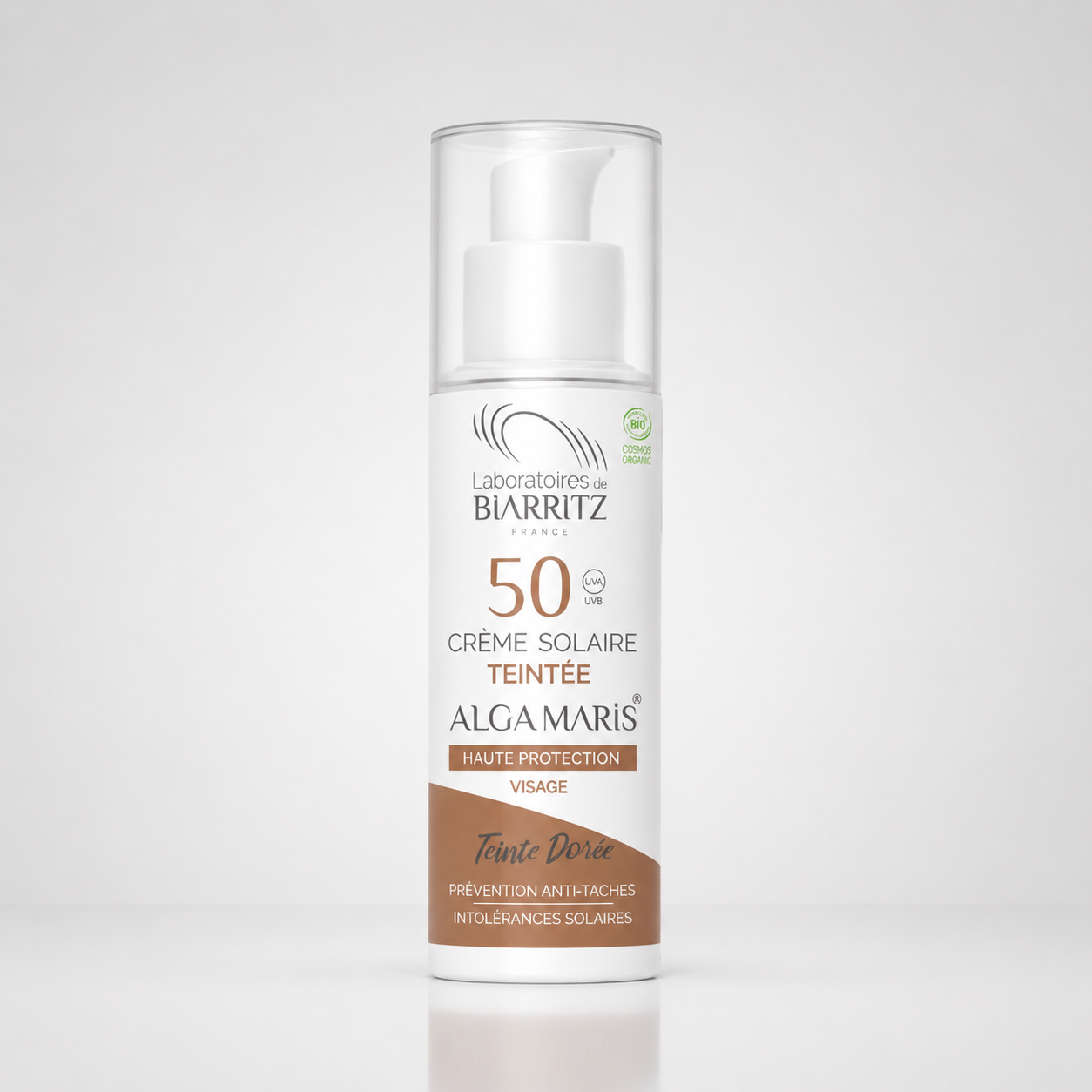 Laboratoires de Biarritz Crema Solar Facial Color Dorado SPF50 50ml - LABORATOIRES DE BIARRITZ - cosmética natural