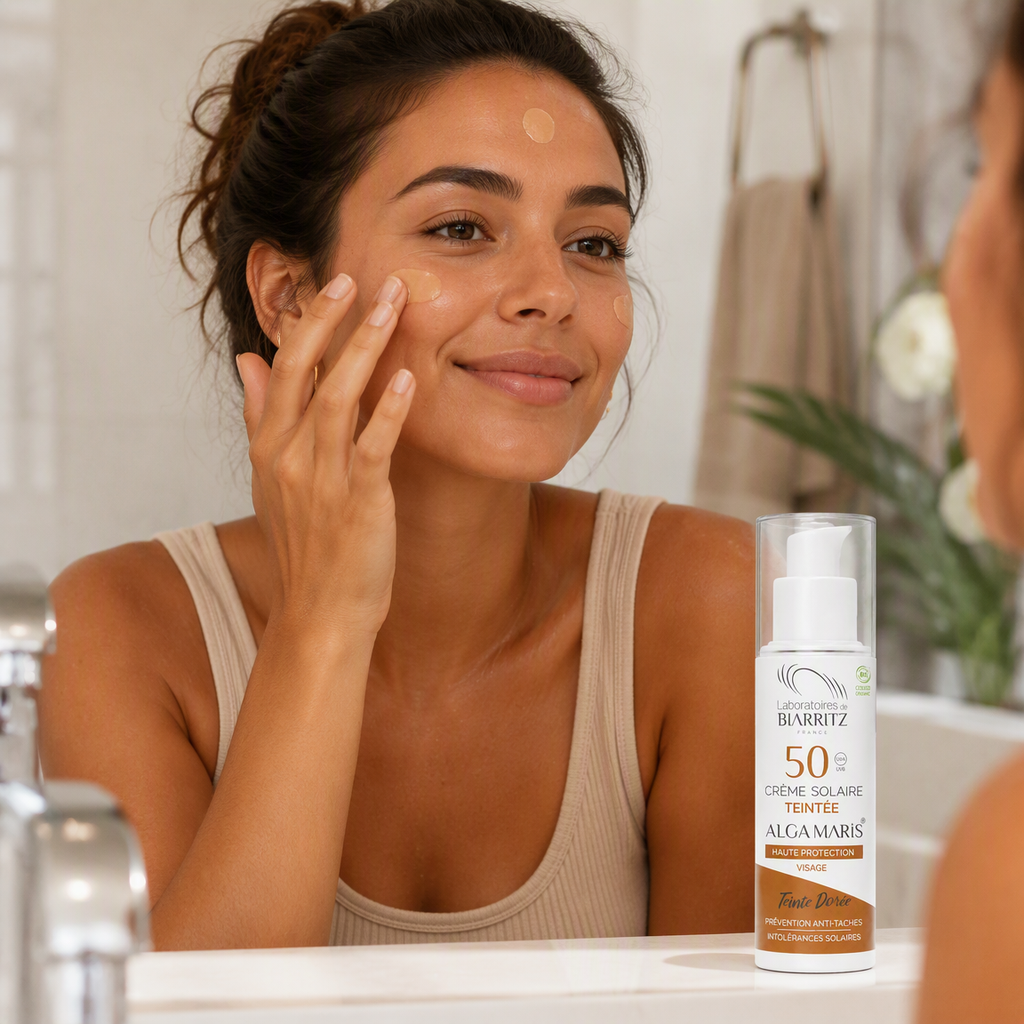 Laboratoires de Biarritz Crema Solar Facial Color Dorado SPF50 50ml - LABORATOIRES DE BIARRITZ - cosmética natural
