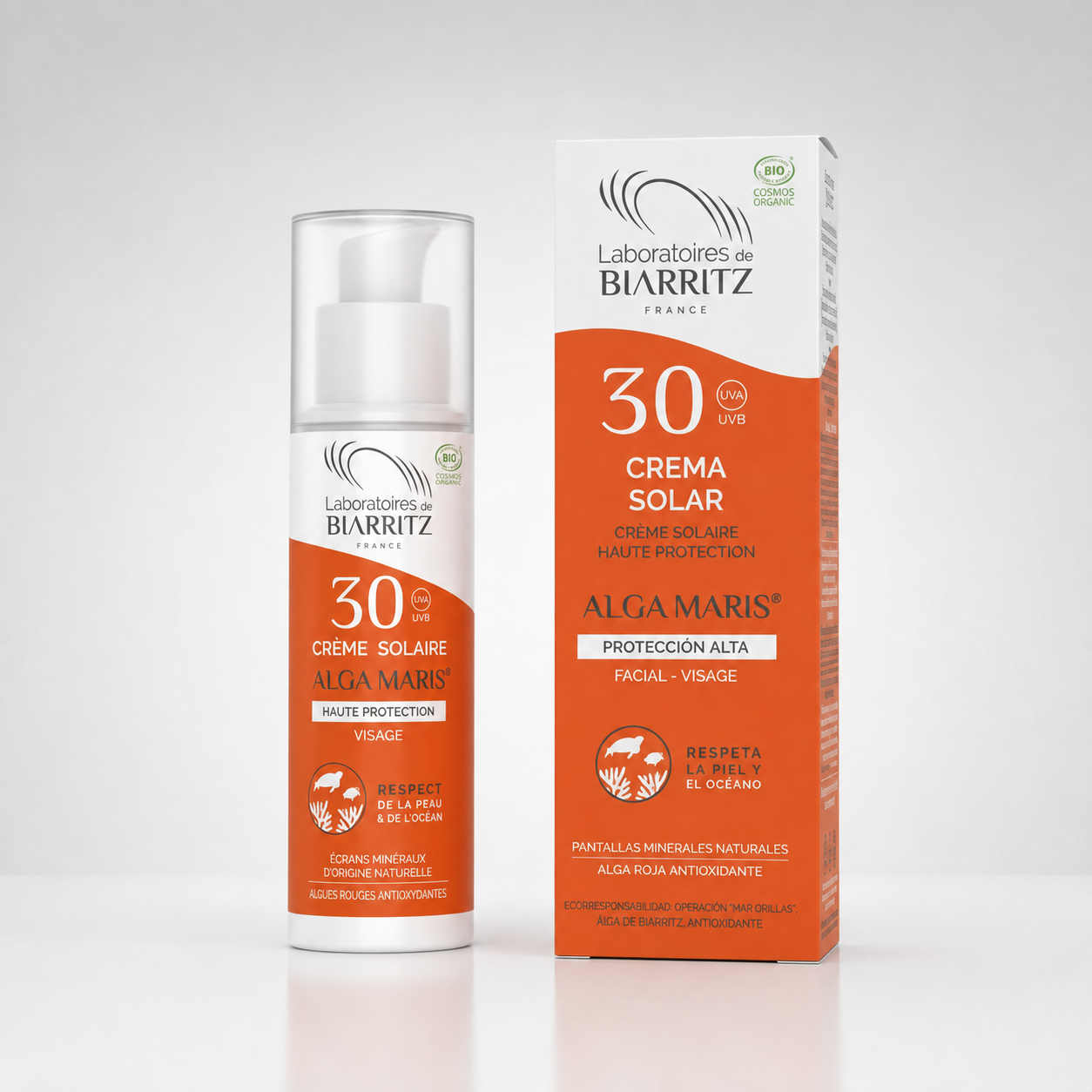 Laboratoires de Biarritz Crema Solar Facial SPF30 50ml - LABORATOIRES DE BIARRITZ - cosmética natural