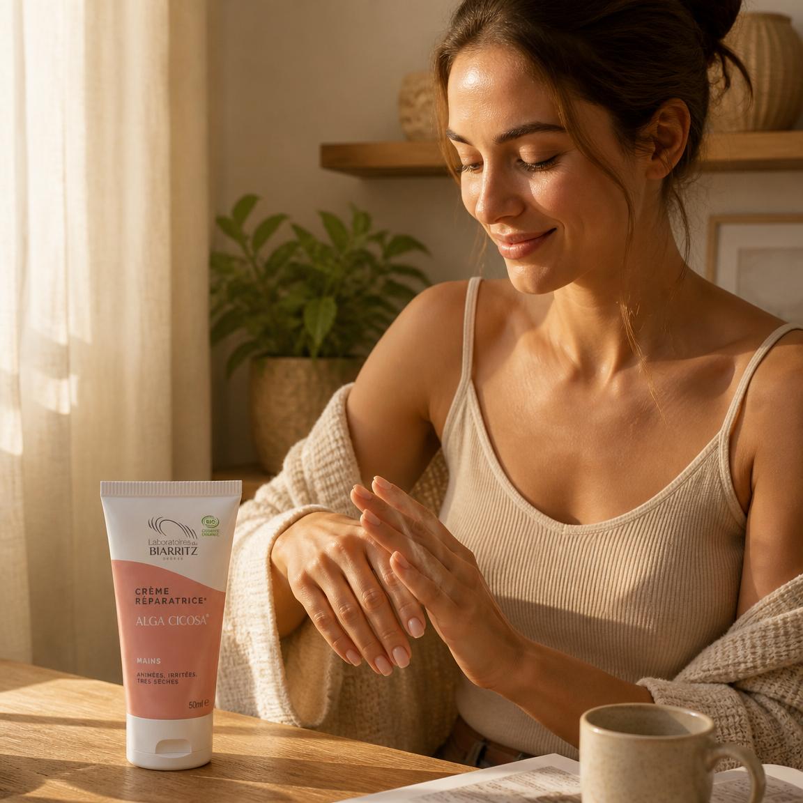 Laboratoires de Biarritz Crema de Manos Reparadora Alga Cicosa 50ml - LABORATOIRES DE BIARRITZ - cosmética natural