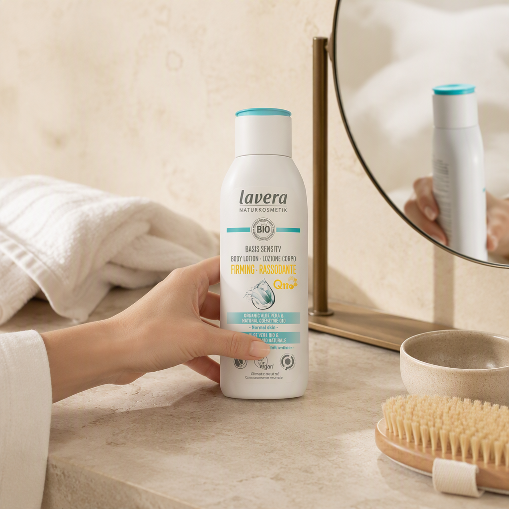 Lavera Loción Corporal Reafirmante Q10 Basis Sensitiv 250ml - LAVERA - cosmética natural