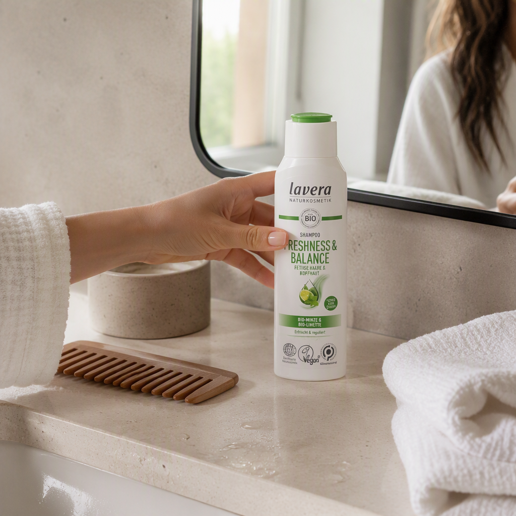 Lavera Champu Equilibra y Refresca para Cabello y Raices Grasas 250ml - LAVERA - cosmética natural