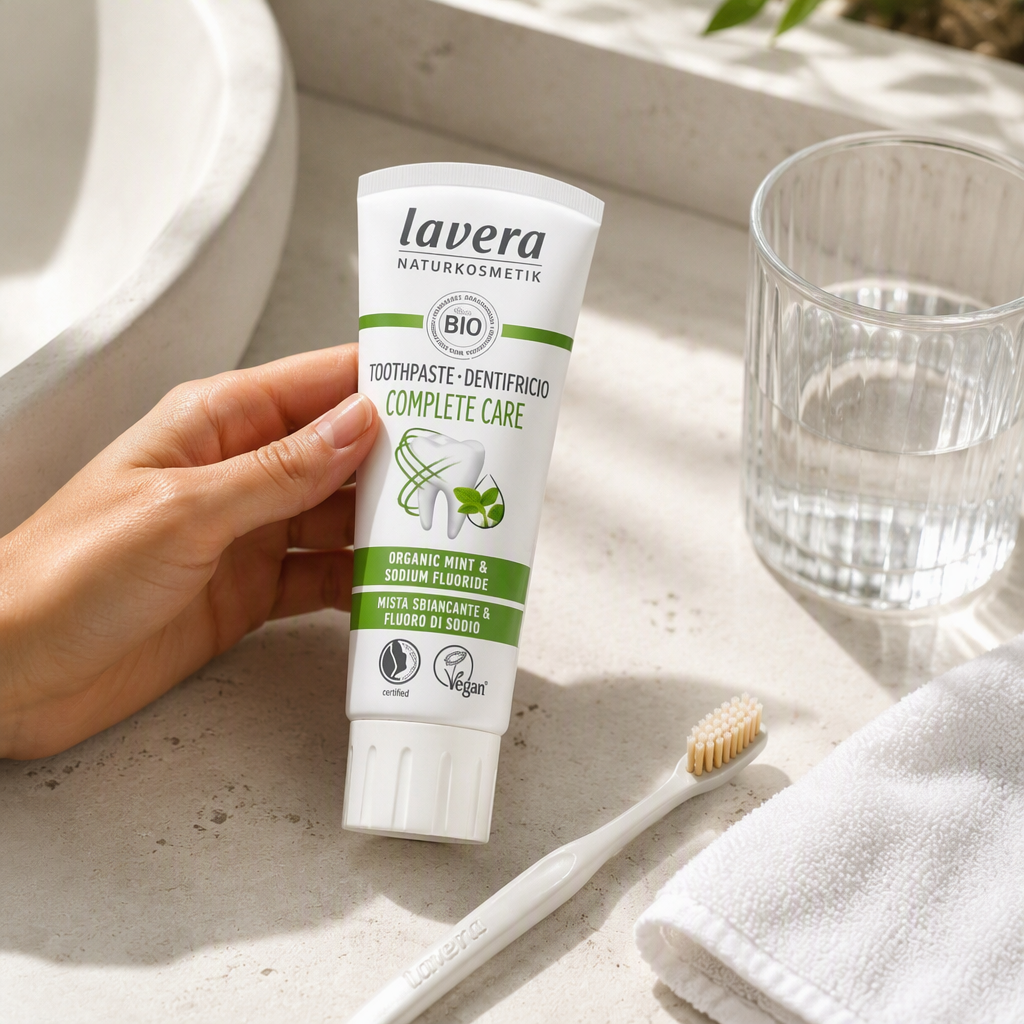 Lavera Dentífrco Cuidado Completo Menta Fluor Basis Sensitiv 75ml - LAVERA - cosmética natural