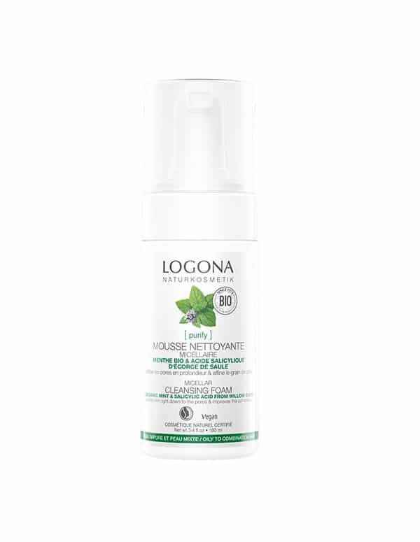 Logona Espuma Limpiadora Menta Bio y Ácido Salicílico 100ml