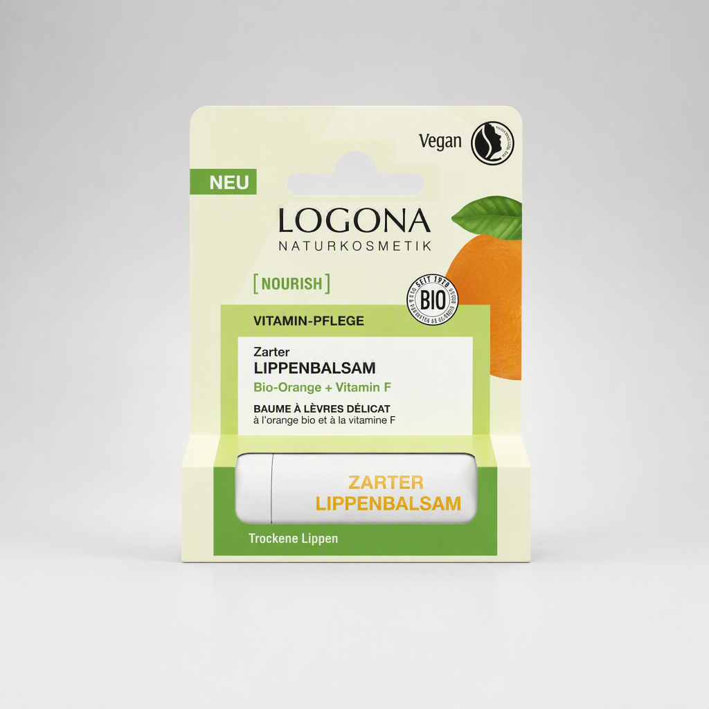 Logona Balsamo Labial Nutrición Delicada Naranja y Vit F - LOGONA - cosmética natural