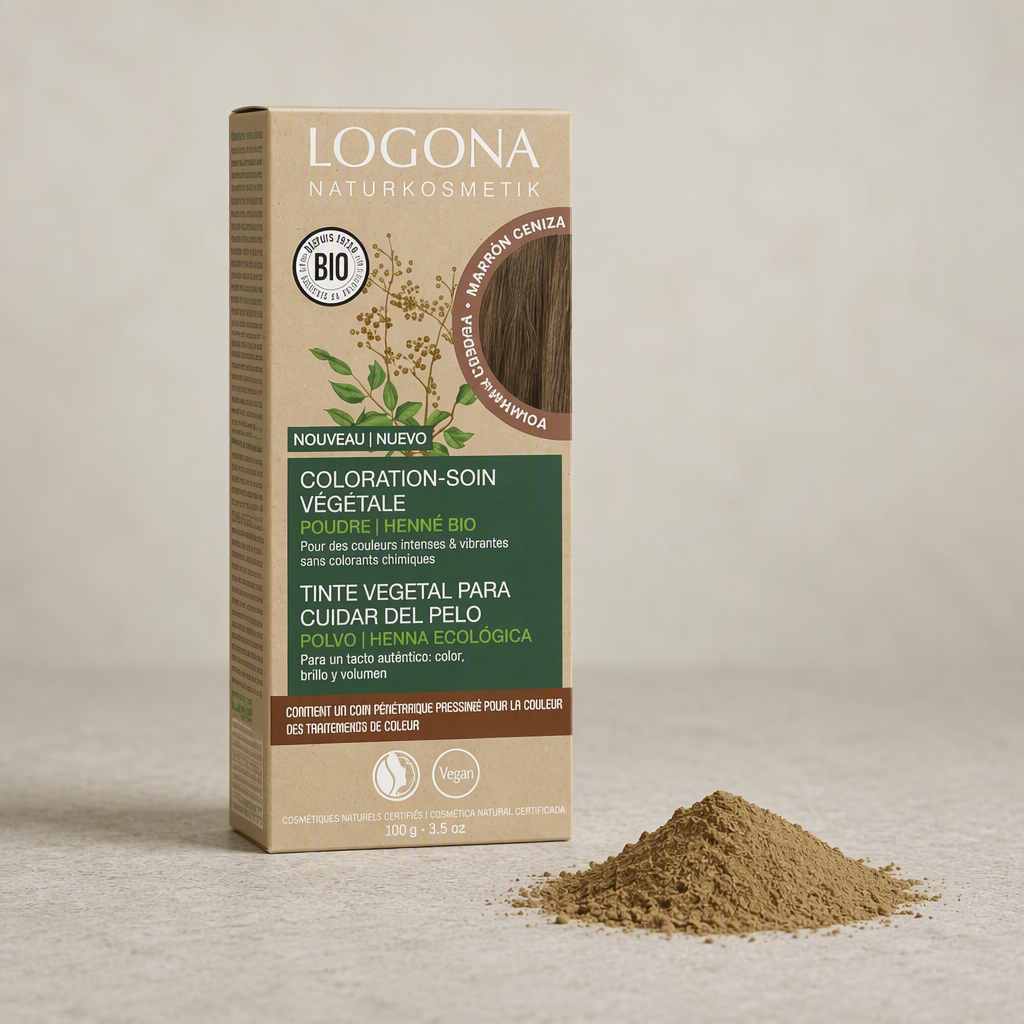 Logona Colorante Vegetal Color Castaño Ceniza 100gr - LOGONA - cosmética natural