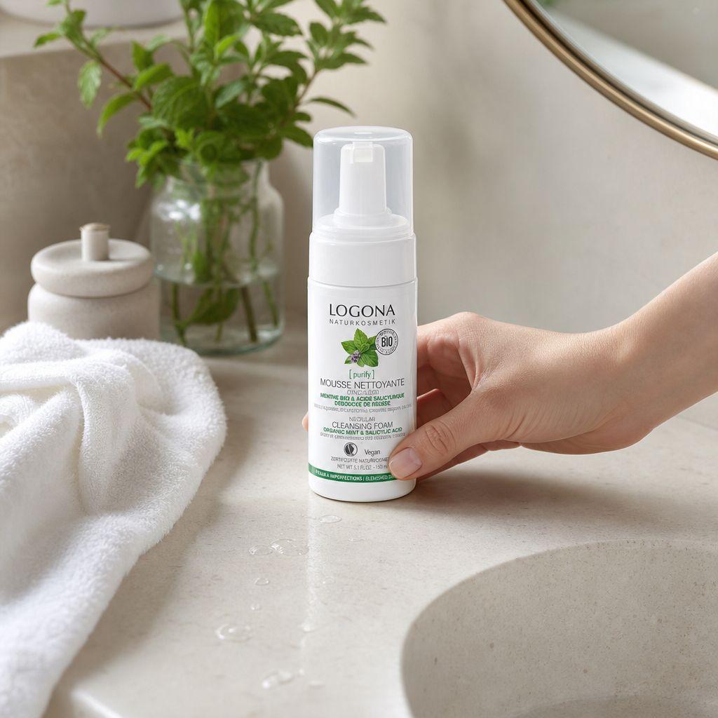 Logona Espuma Limpiadora Menta Bio y Ácido Salicílico 100ml