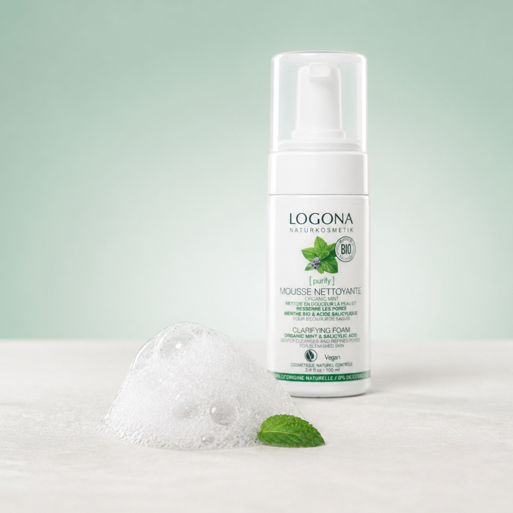 Logona Espuma Limpiadora Menta Bio y Ácido Salicílico 100ml