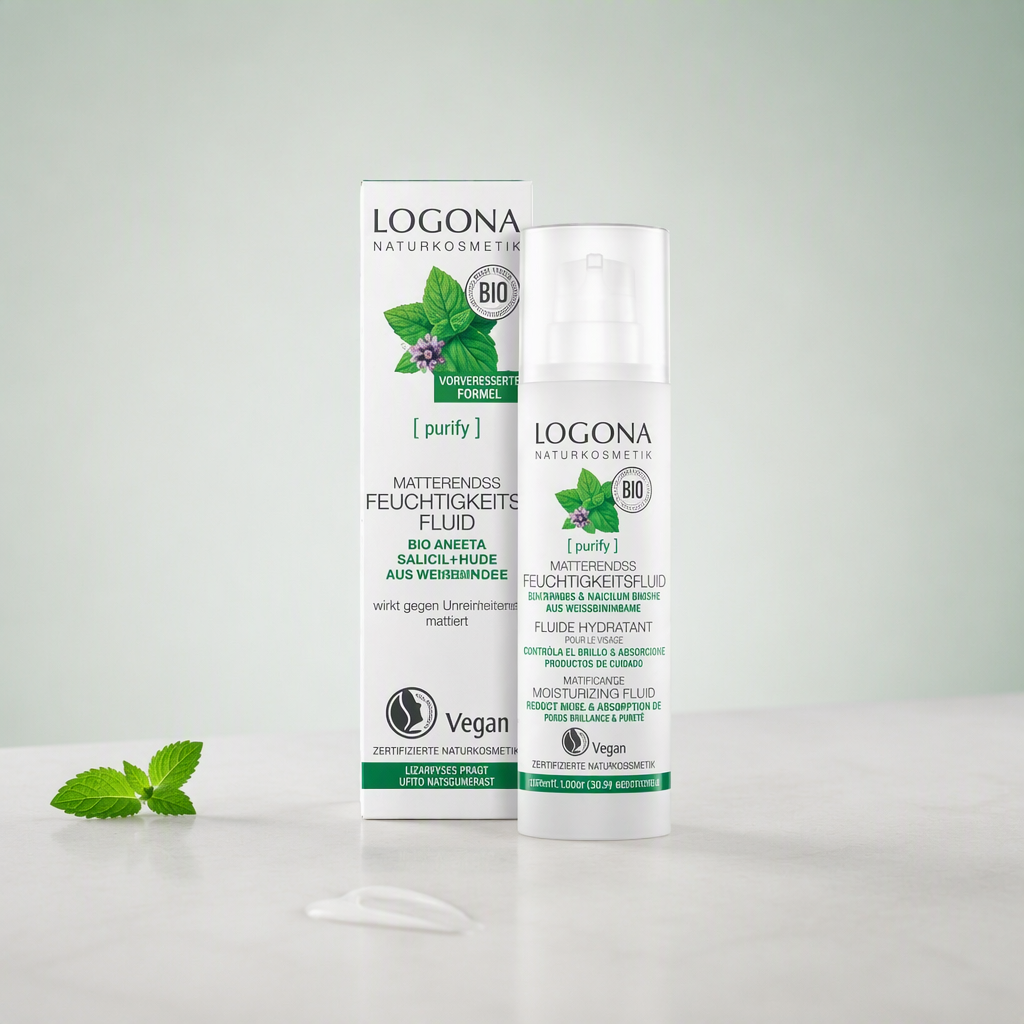 Logona Fluido Hidratante Dia y Noche con Menta Bio y Acido Salicilico 30ml