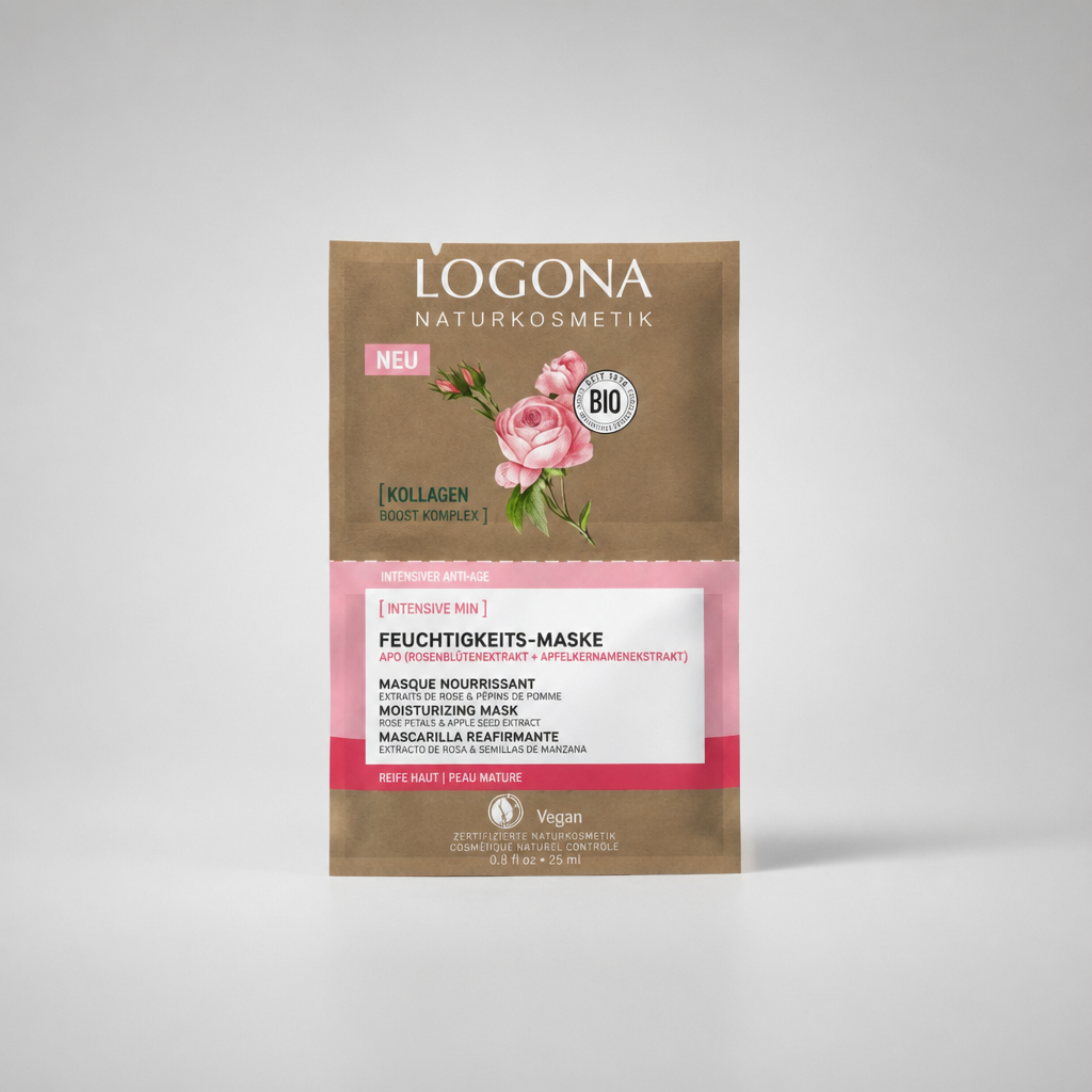 Logona Mascarilla Intensiva Hidratante Reafirmante Rosas Bio y Semillas de Manzana (2x4ml)