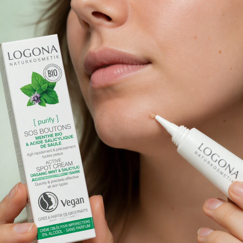 Logona Stick Stop Granos con Menta Bio y Acido Salicilico