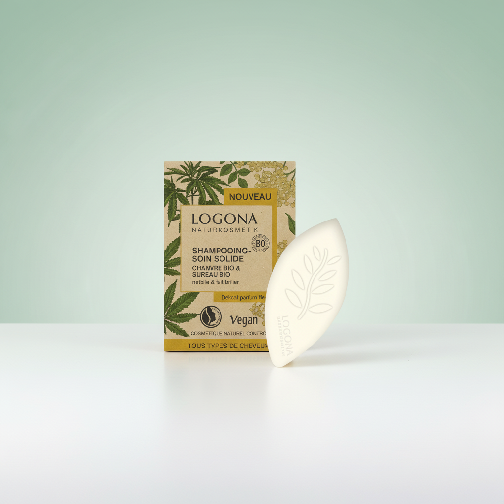 Logona Champu Solido con Cañamo y Sauco 60gr