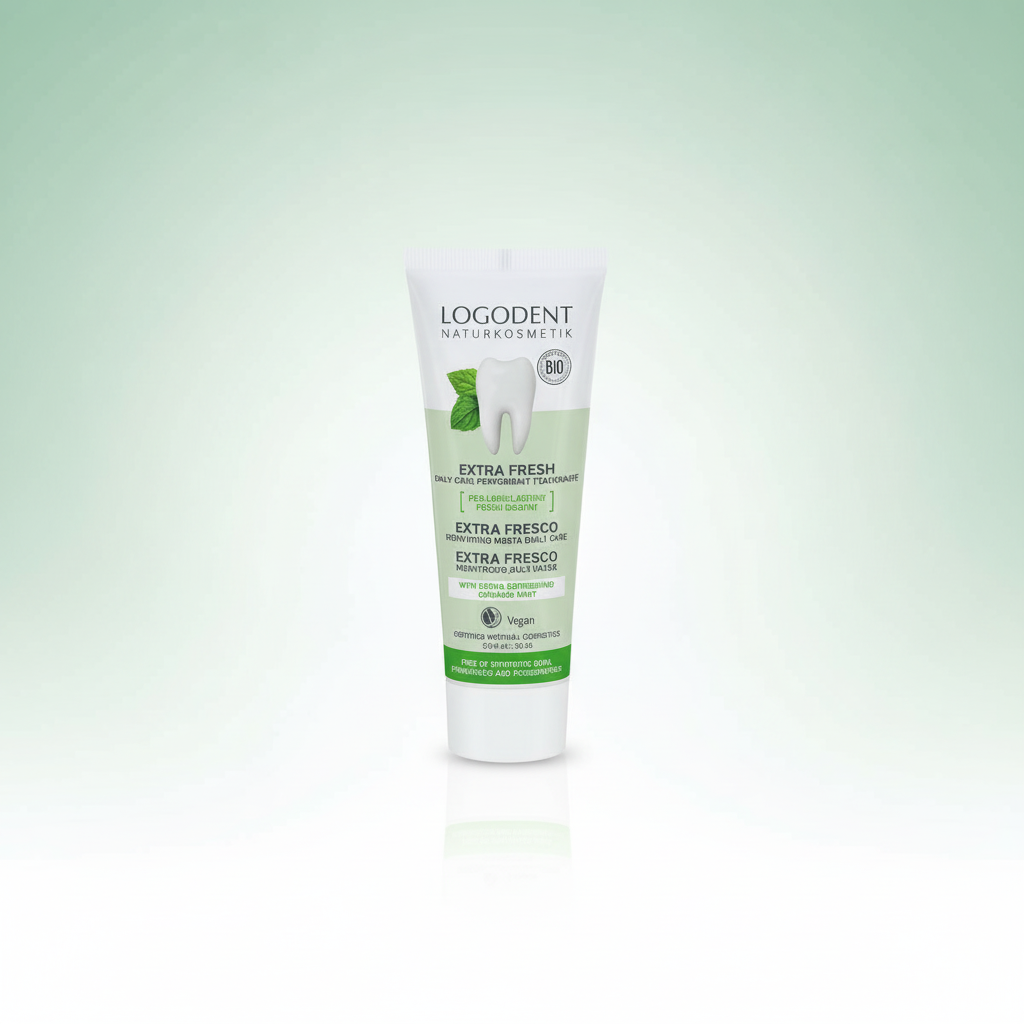 Logona Dentífrico Extra Fresco Cuidado Diario con Menta (Sin Fluor) 75ml