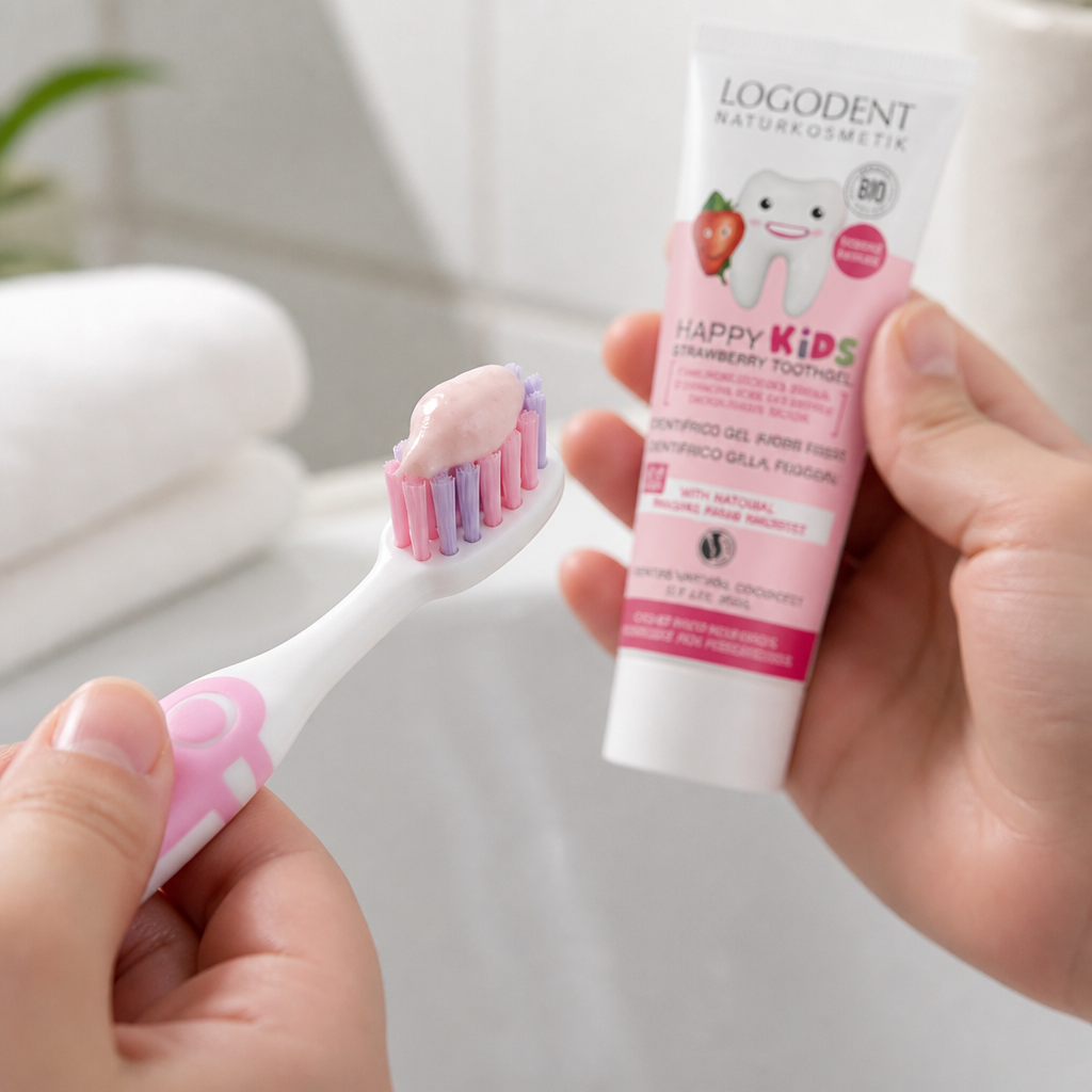 Logona Dentifrico para Niños con Sabor a Fresa (Sin Fluor) 50ml