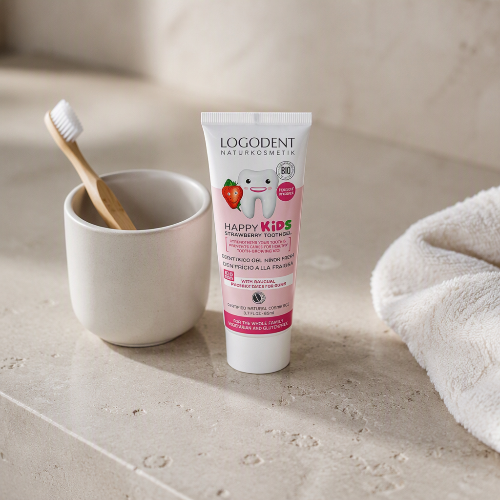 Logona Dentifrico para Niños con Sabor a Fresa (Sin Fluor) 50ml