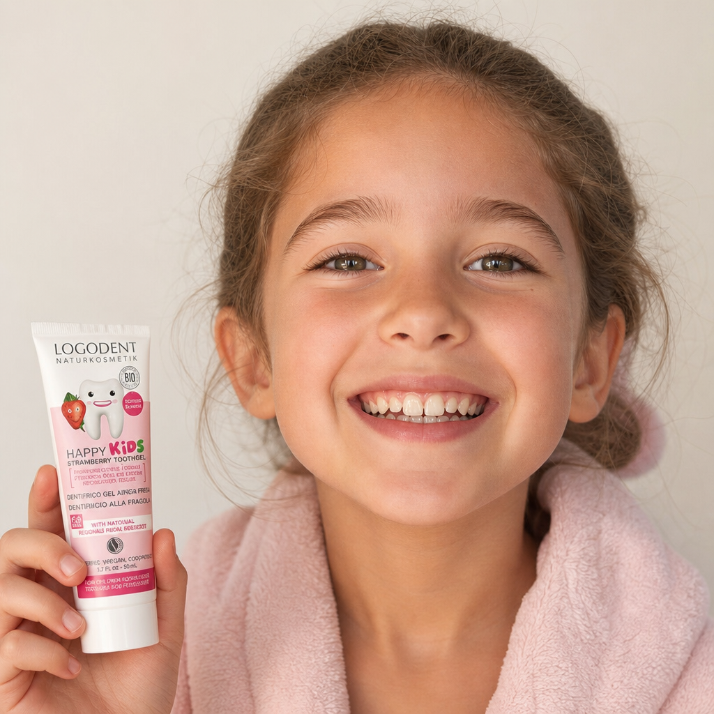 Logona Dentifrico para Niños con Sabor a Fresa (Sin Fluor) 50ml