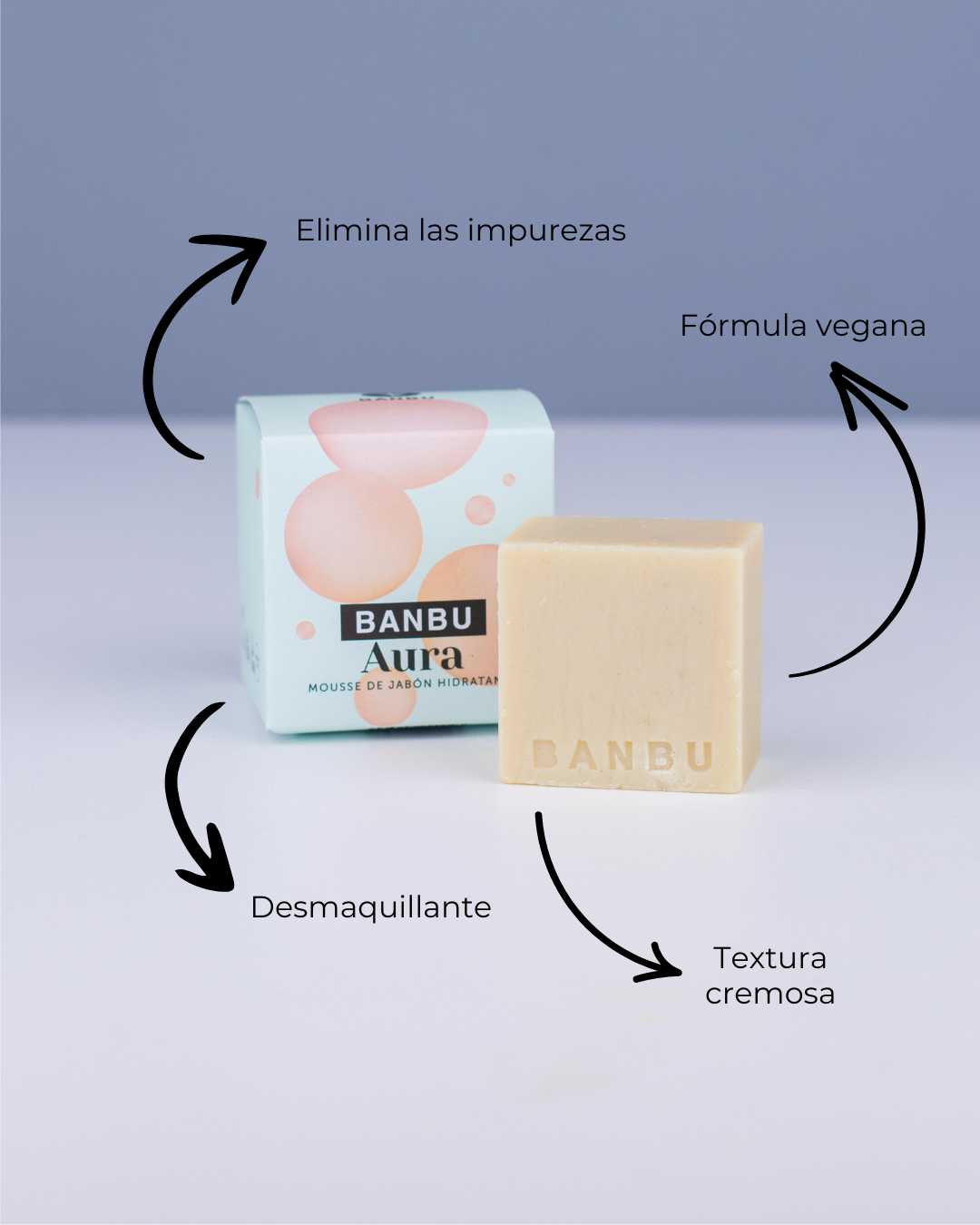 Banbu Limpiador Facial Sólido Piel Normal y Seca Aura 100g - BANBU - cosmética natural