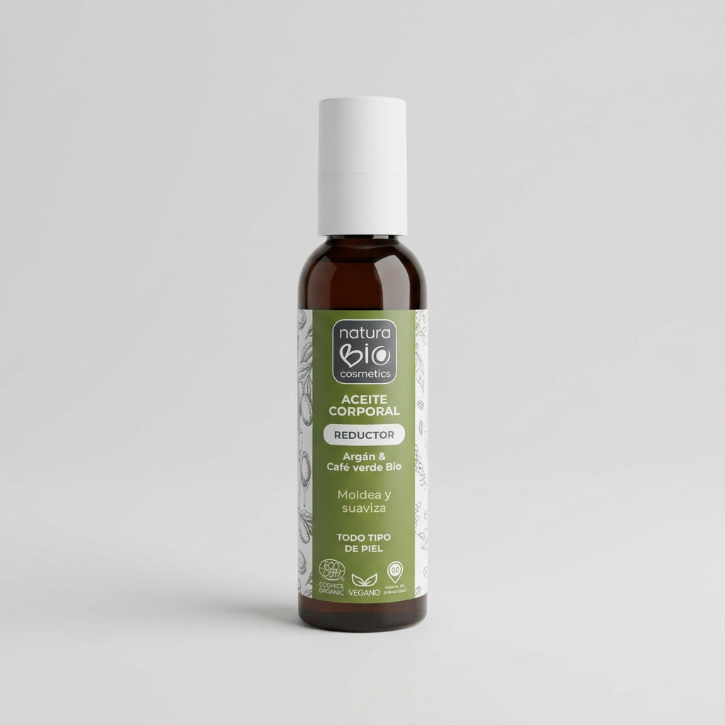 NaturaBIO Aceite Corporal Reductor Argán y Café Verde 200ml - NATURABIO COSMETICS - cosmética natural