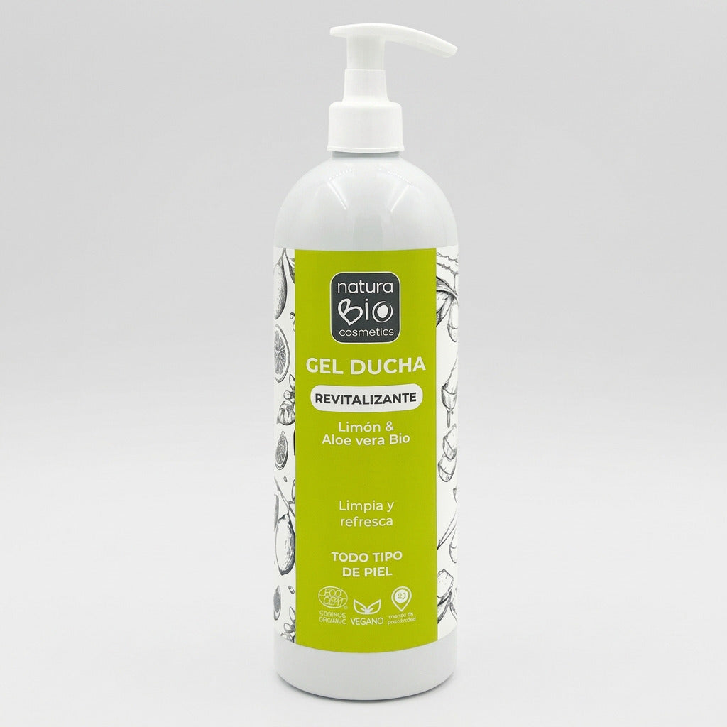 NaturaBIO Gel de Ducha Revitalizante Limón y Aloe 740ml
