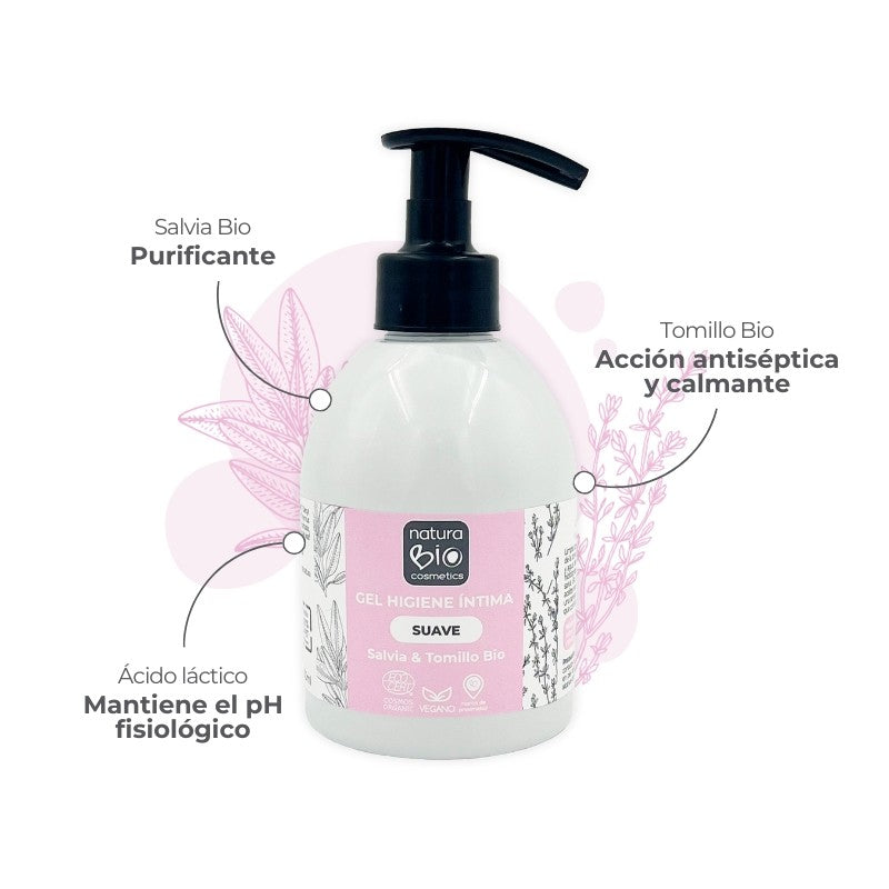 NaturaBIO Gel de Higiene Íntima Salvia y Tomillo 250ml