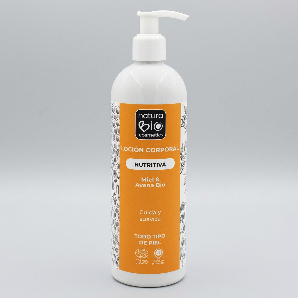 NaturaBIO Loción Corporal Nutritiva Miel y Avena 500ml