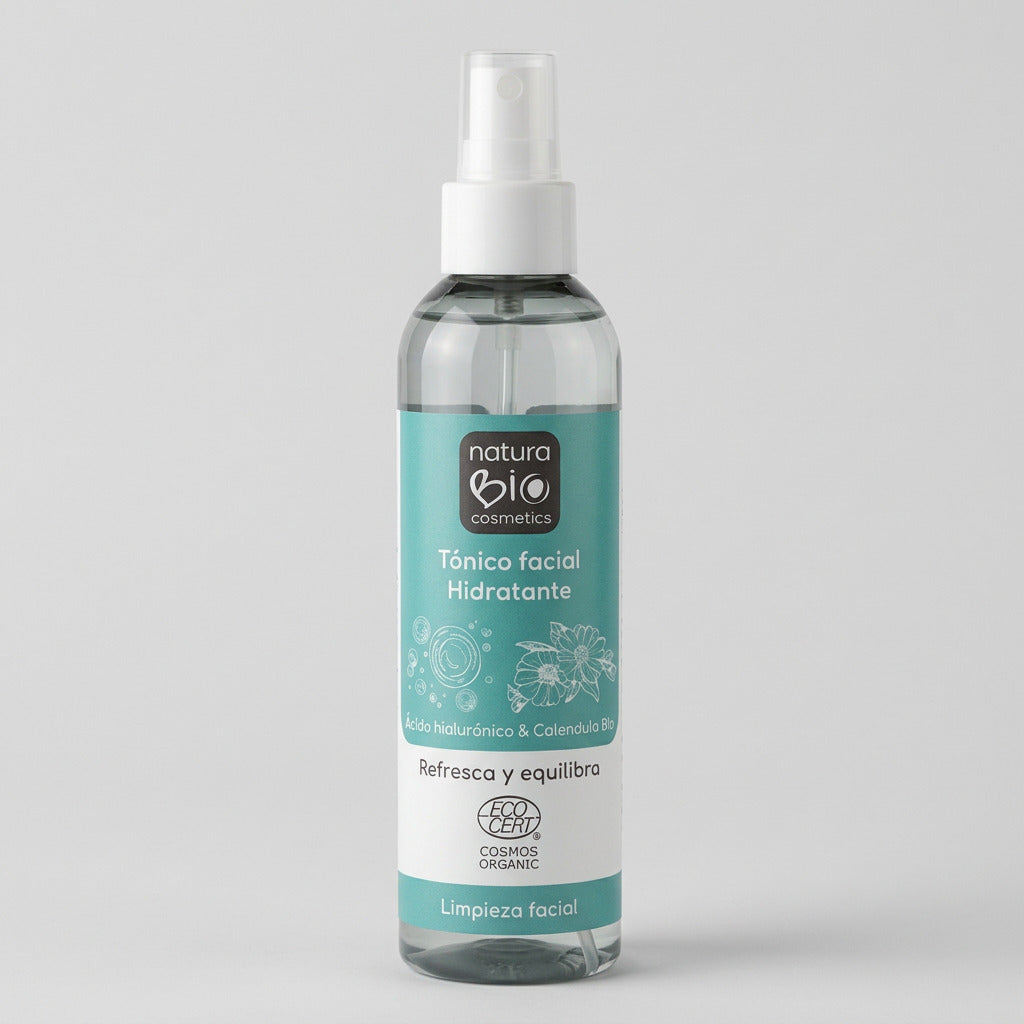 NaturaBIO Tónico Facial Hidratante Ácido Hialurónico y Caléndula 200ml