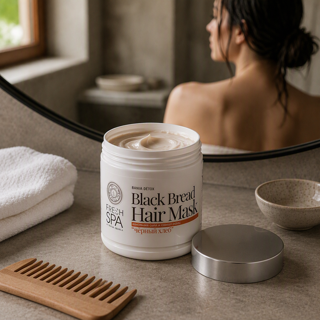 Natura Siberica FRESH SPA Mascarilla Capilar Fuerza y Brillo de Pan Negro 400ml