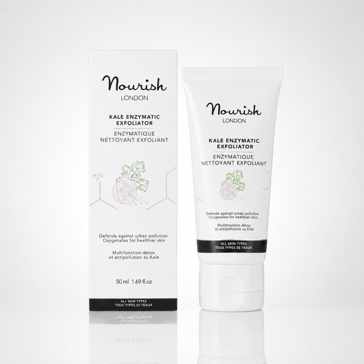 Nourish Limpiador Facial Exfoliante Enzimático Kale 50ml