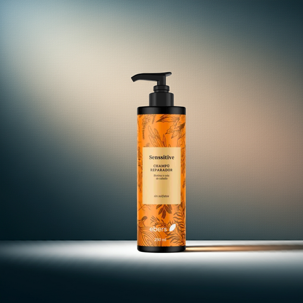 Ebers Champu Sin Sulfatos Reparador con Biotina y Cola de Caballo 250ml