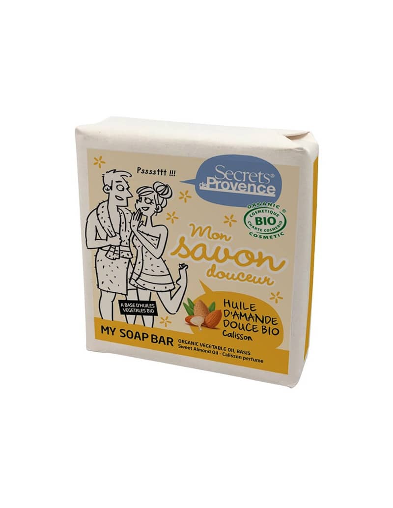 Secrets De Provence Jabon en Pastilla con Aceite Almendras Dulces y Perfume Calisson 100gr