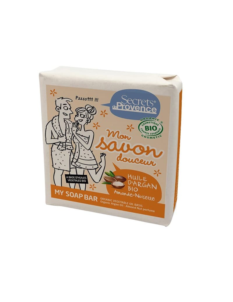 Secrets De Provence Jabón en Pastilla con Aceite de Argán Bio y Perfume Almond Nut 100gr