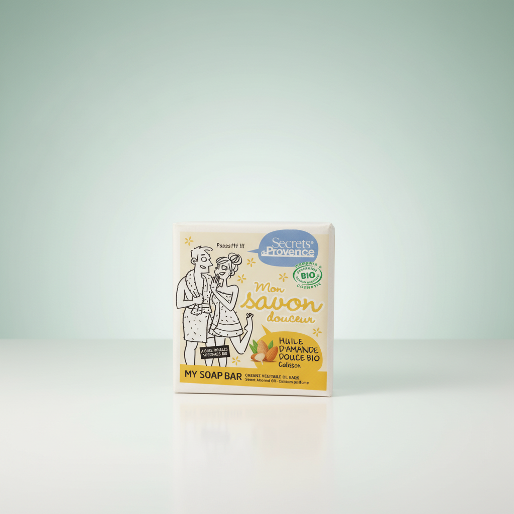 Secrets De Provence Jabon en Pastilla con Aceite Almendras Dulces y Perfume Calisson 100gr