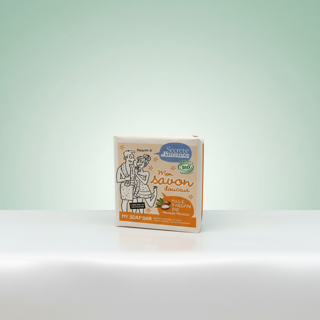 Secrets De Provence Jabón en Pastilla con Aceite de Argán Bio y Perfume Almond Nut 100gr