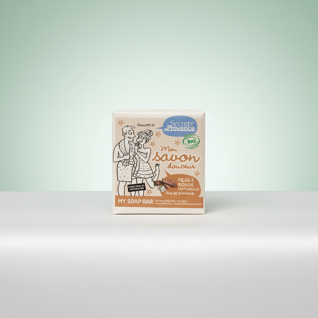 Secrets De Provence Jabón en Pastilla con Arcilla Roja y Perfume Wood Provence 100gr