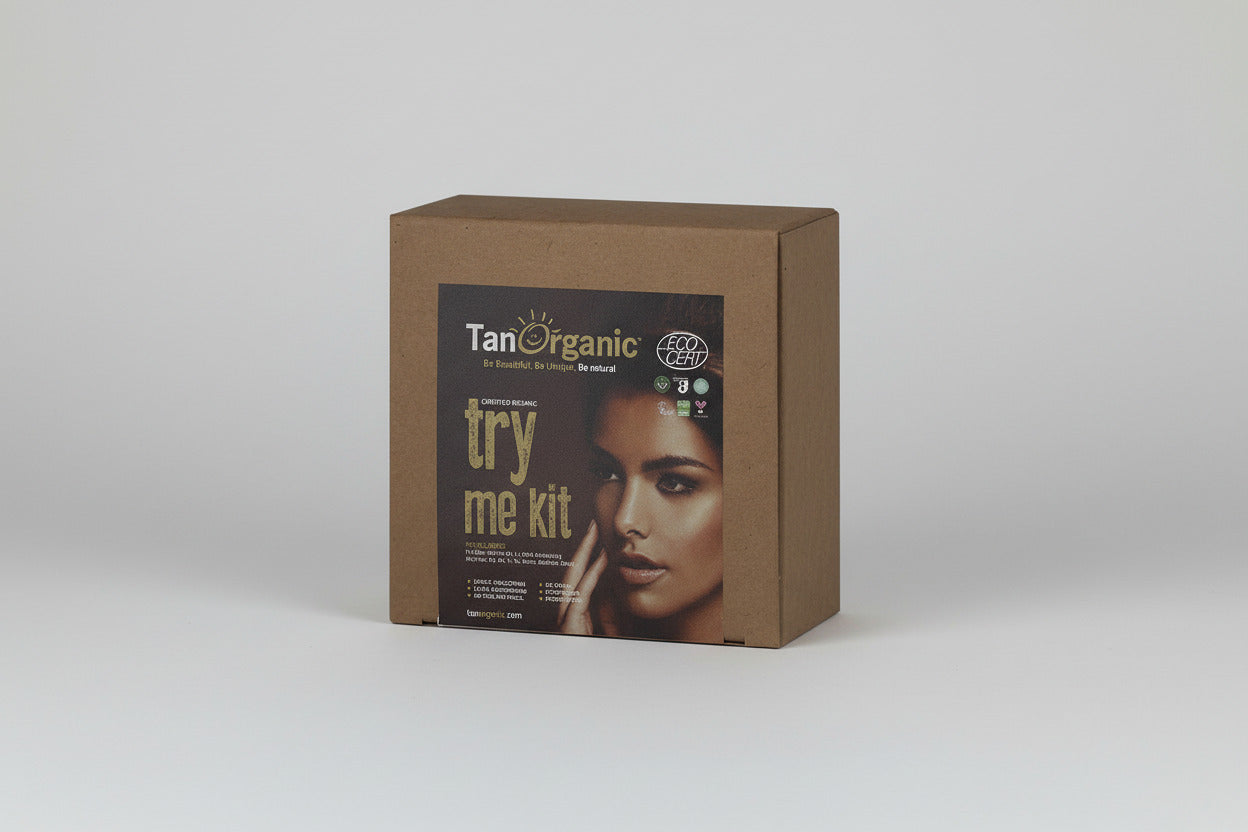 Tanorganic TRY ME KIT- Autobronceador + Aceite seco + guante exfoliante