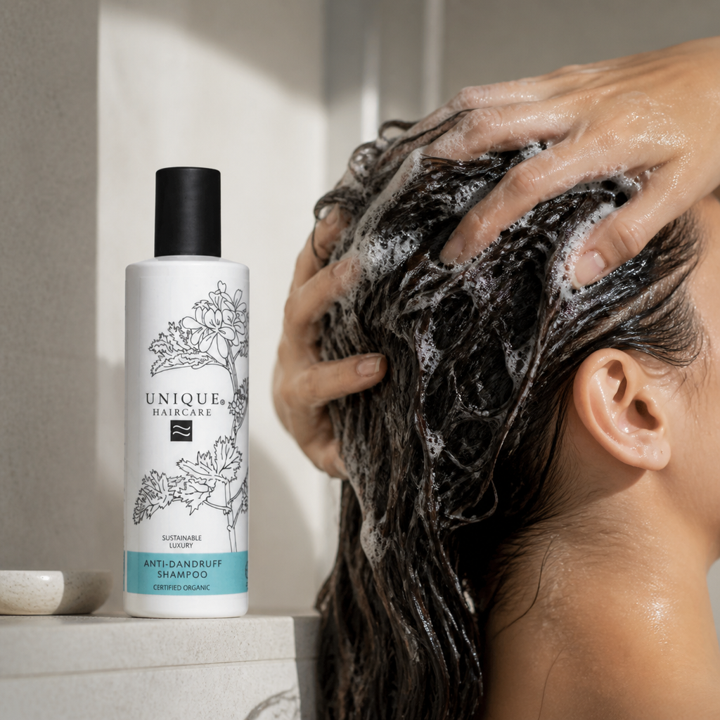 Unique Champú Anti-Caspa Certificado Orgánico para Cabello con Caspa y Descamación. 250ml - UNIQUE HAIR CARE - cosmética natural