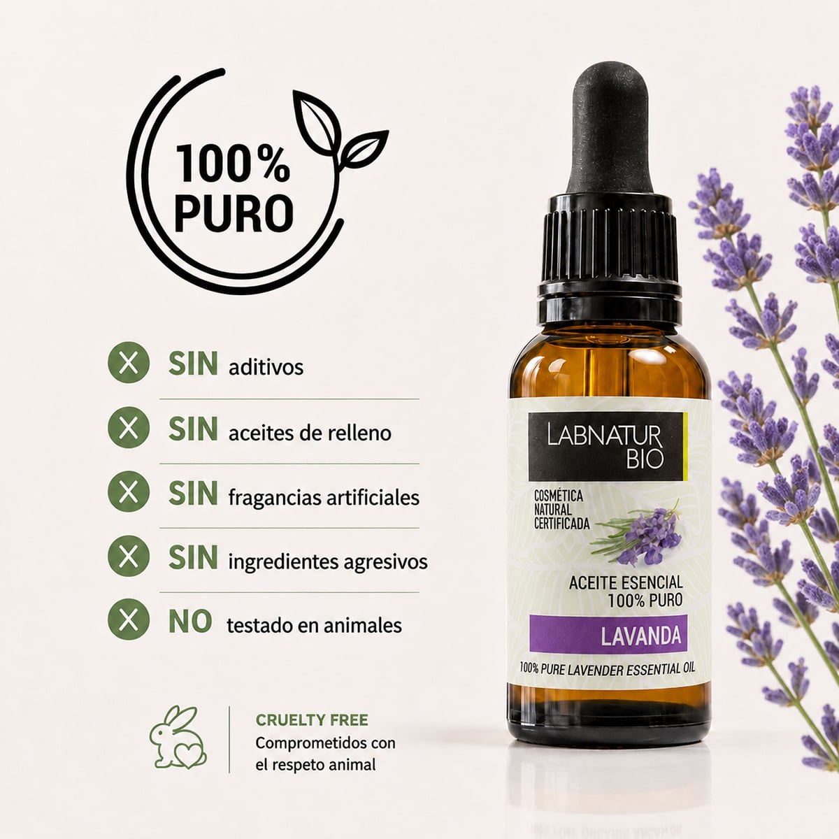 Labnatur Bio Aceite Esencial de Lavanda Ecológico 30ml - LABNATUR BIO - cosmética