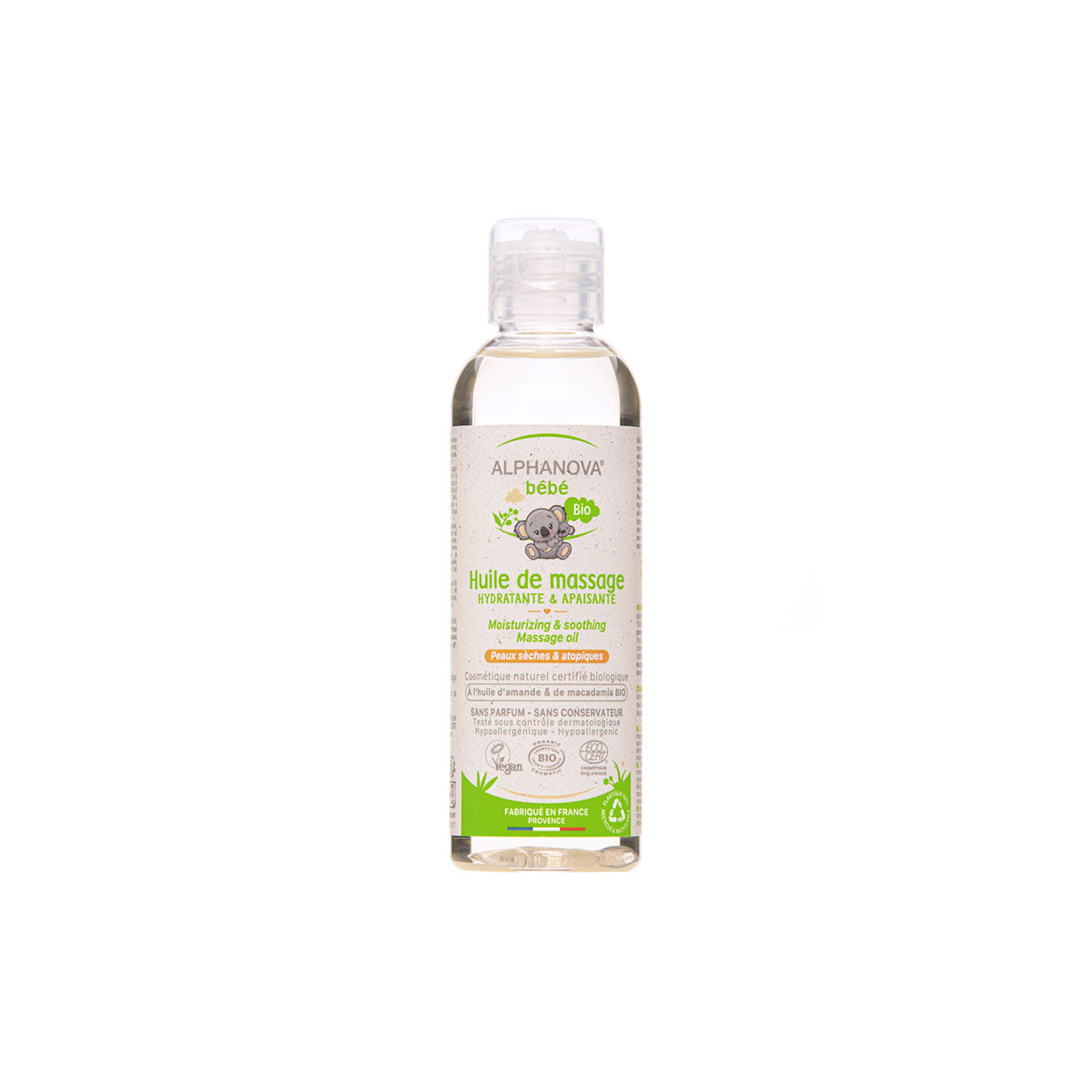 Alphanova Bebé Aceite de Masaje Bio 100ml - ALPHANOVA - cosmética