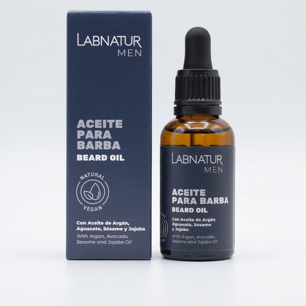 Labnatur Aceite para Barba con Argán, Aguacate y Jojoba 30ml - LABNATUR BIO - cosmética
