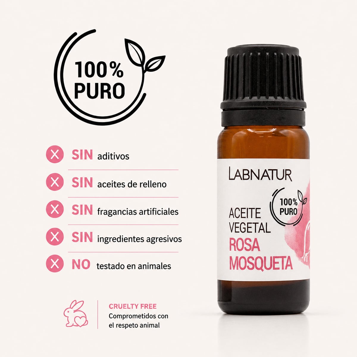 Labnatur Aceite Vegetal de Rosa Mosqueta 10ml - LABNATUR BIO - cosmética