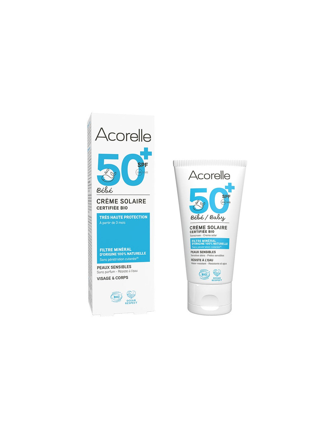 Acorelle Crema Solar para Bebé SPF50+ 50ml