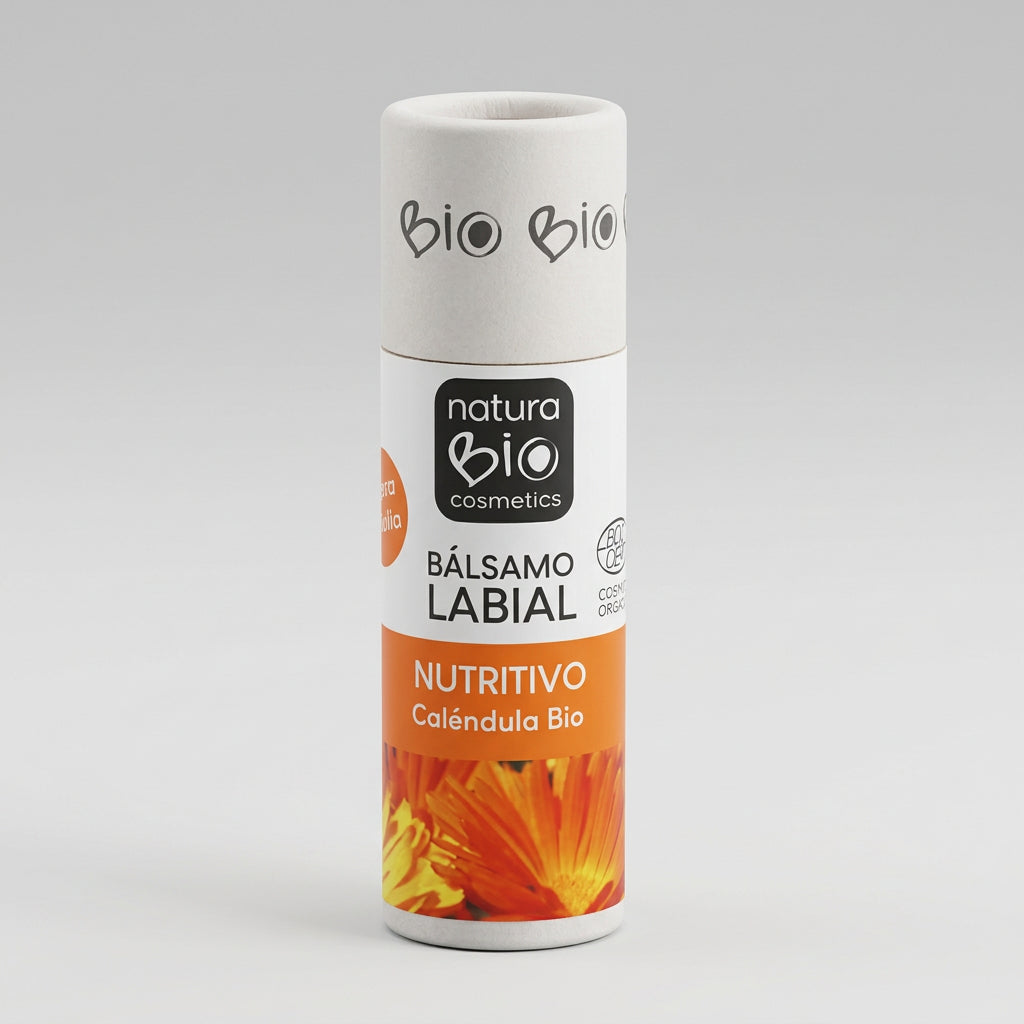 NaturaBIO Bálsamo Labial de Caléndula y Vainilla Envase de Cartón 9,5g - NATURABIO COSMETICS - cosmética natural